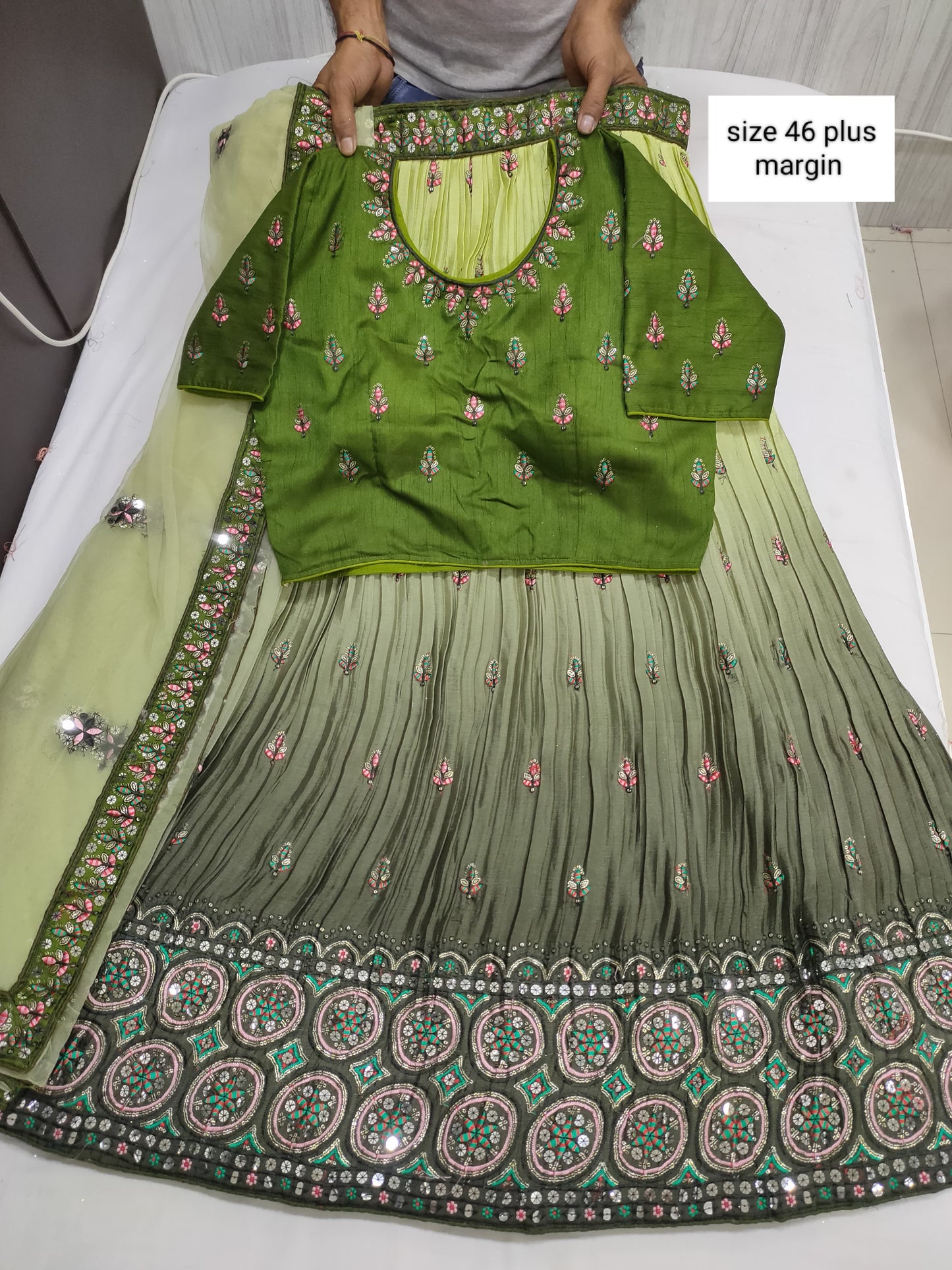 Embroidered Semi Stitched Lehenga in Berlin