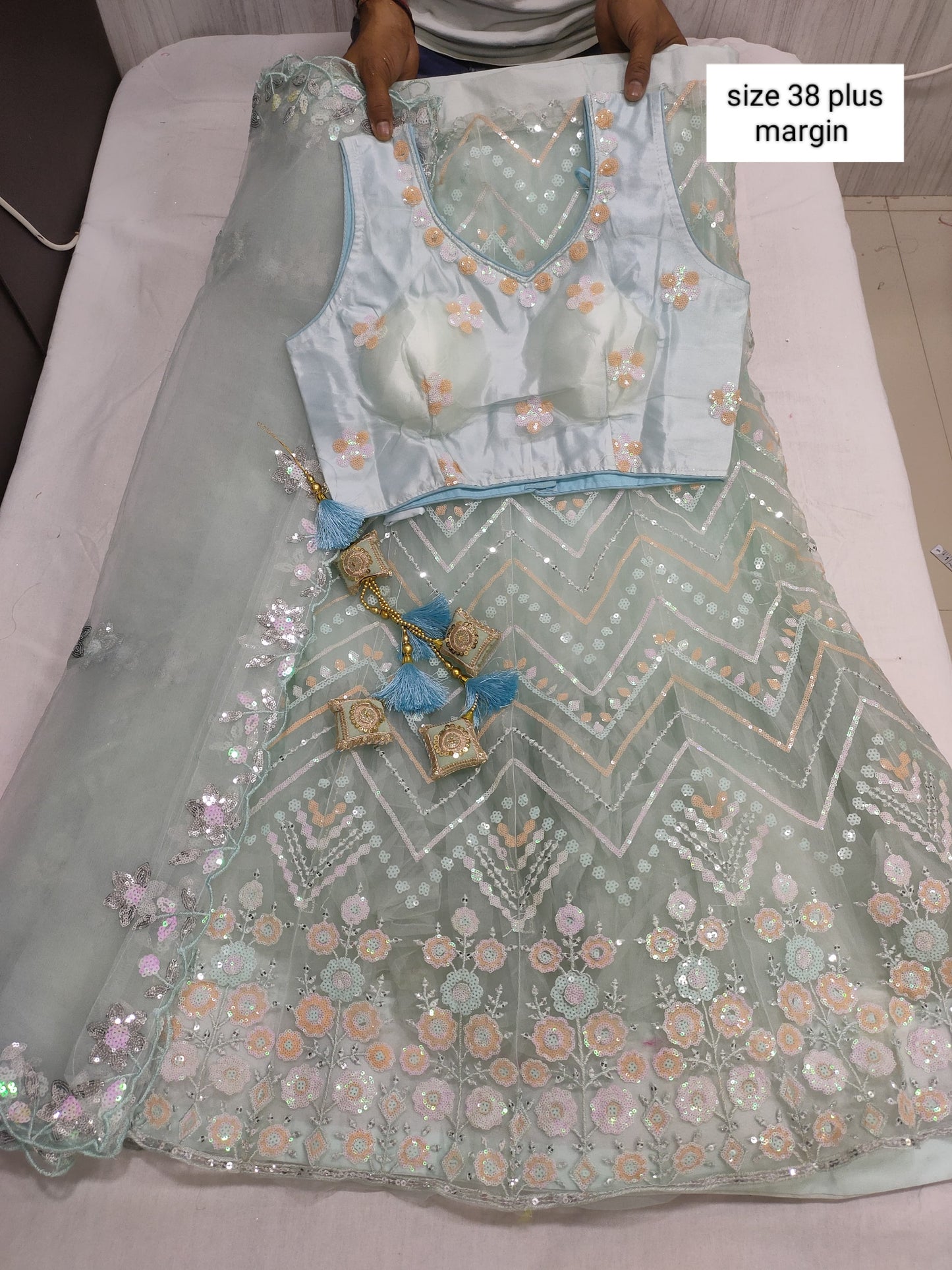 Latest Gota Work Embroidery lehenga in Germany