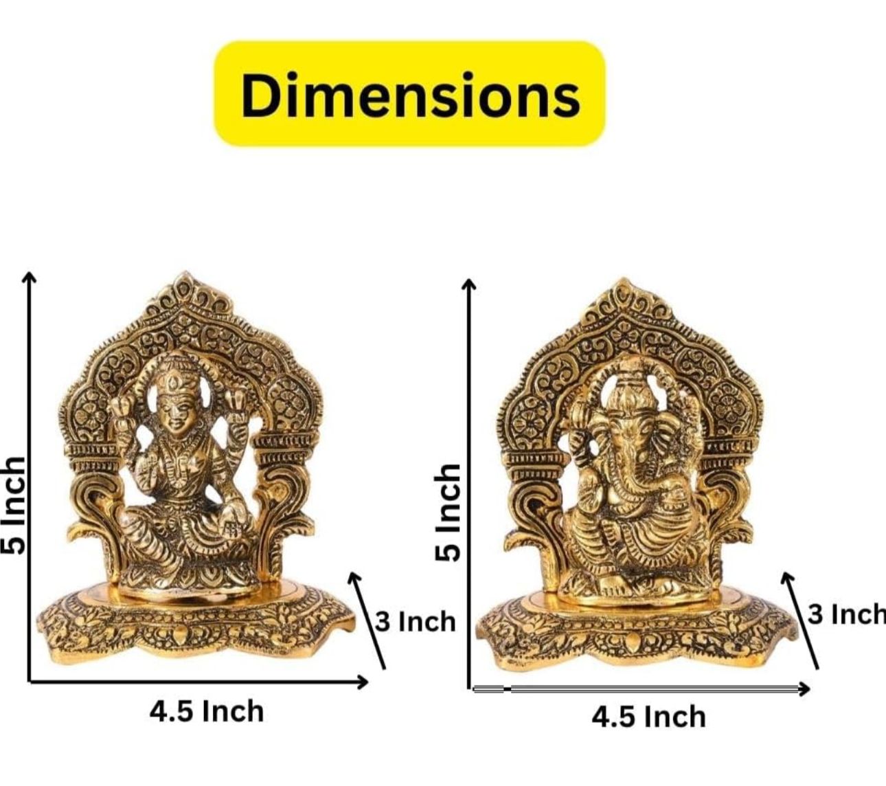 Laxmi Ganesh Set Idol Showpiece Metal in Germany