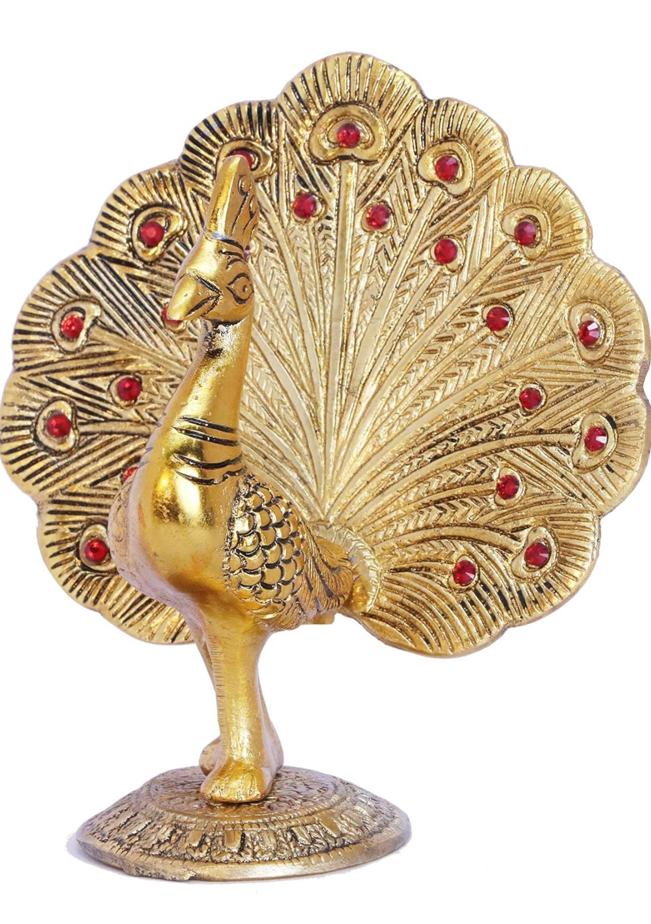 Peacock Metal Statue,Gold Plated Peacock Showpiece Idol for Home Decorative in Berlin