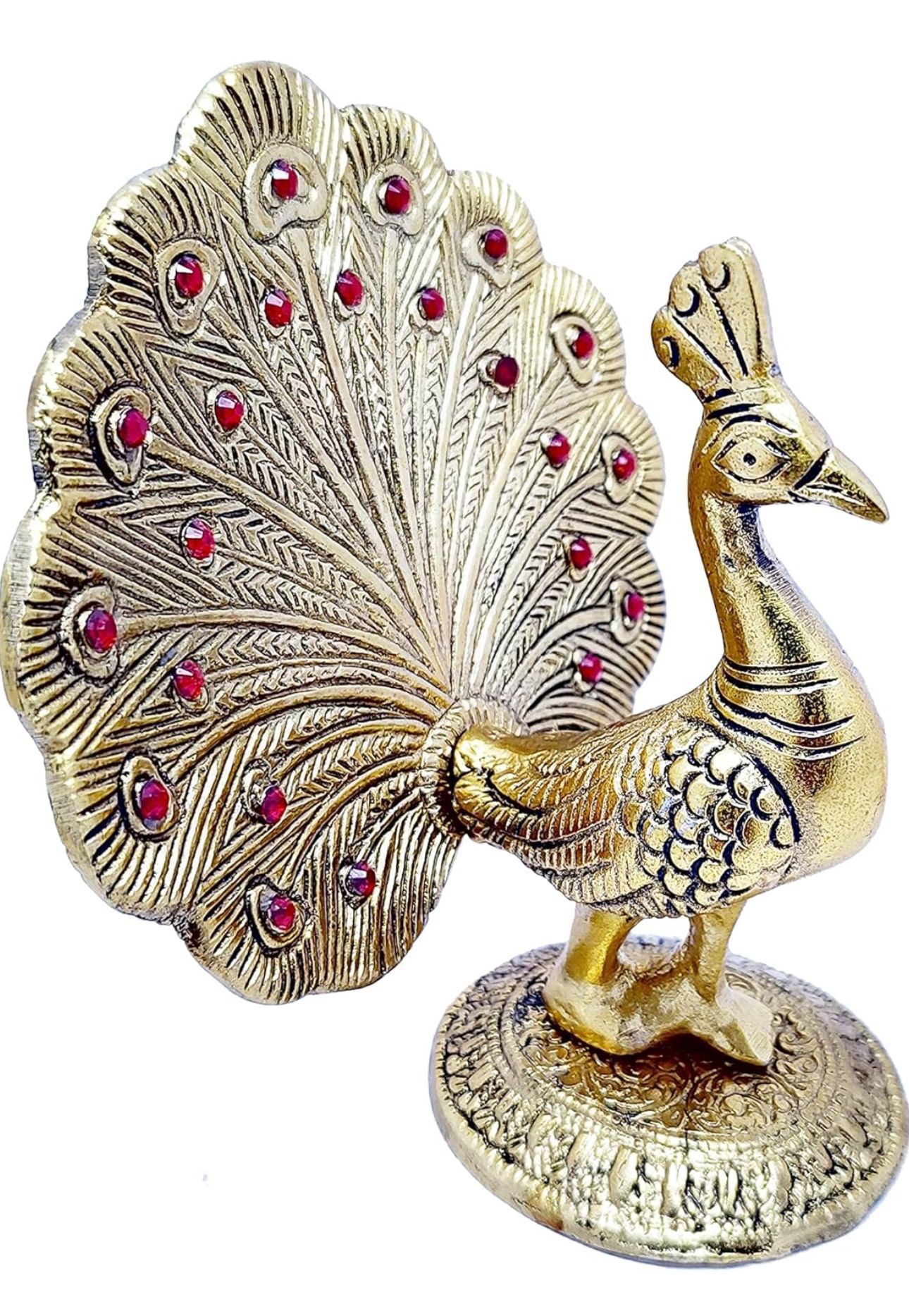 Peacock Metal Statue,Gold Plated Peacock Showpiece Idol for Home Decorative in Berlin