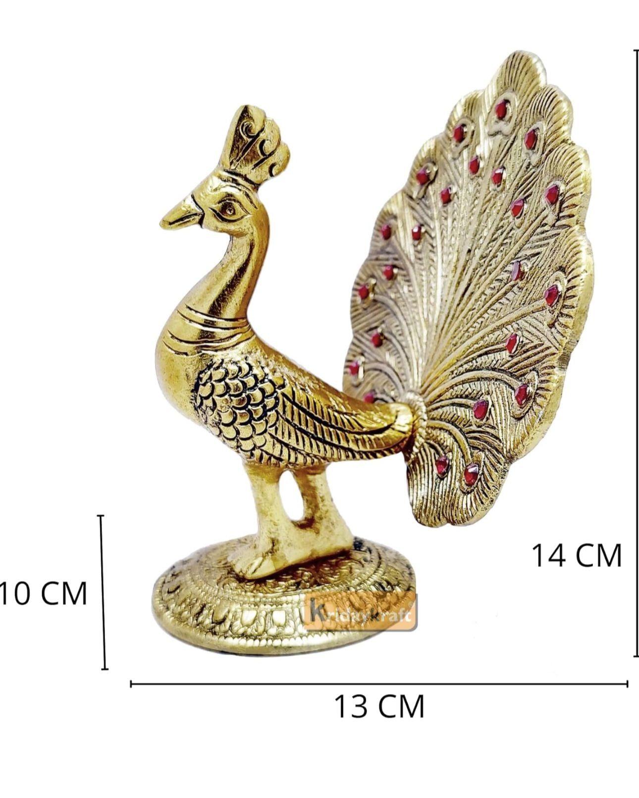 Peacock Metal Statue,Gold Plated Peacock Showpiece Idol for Home Decorative in Berlin