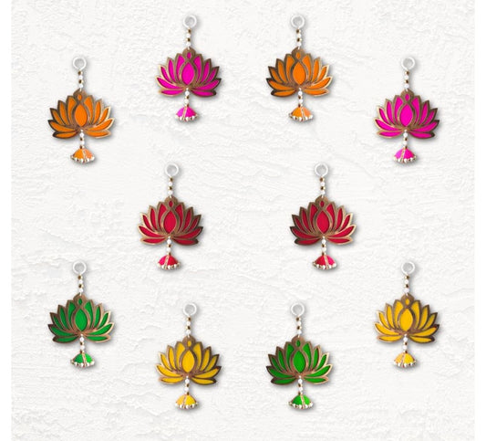 Lotus hangings for Decoration - Neha Couture Indian Fashion
