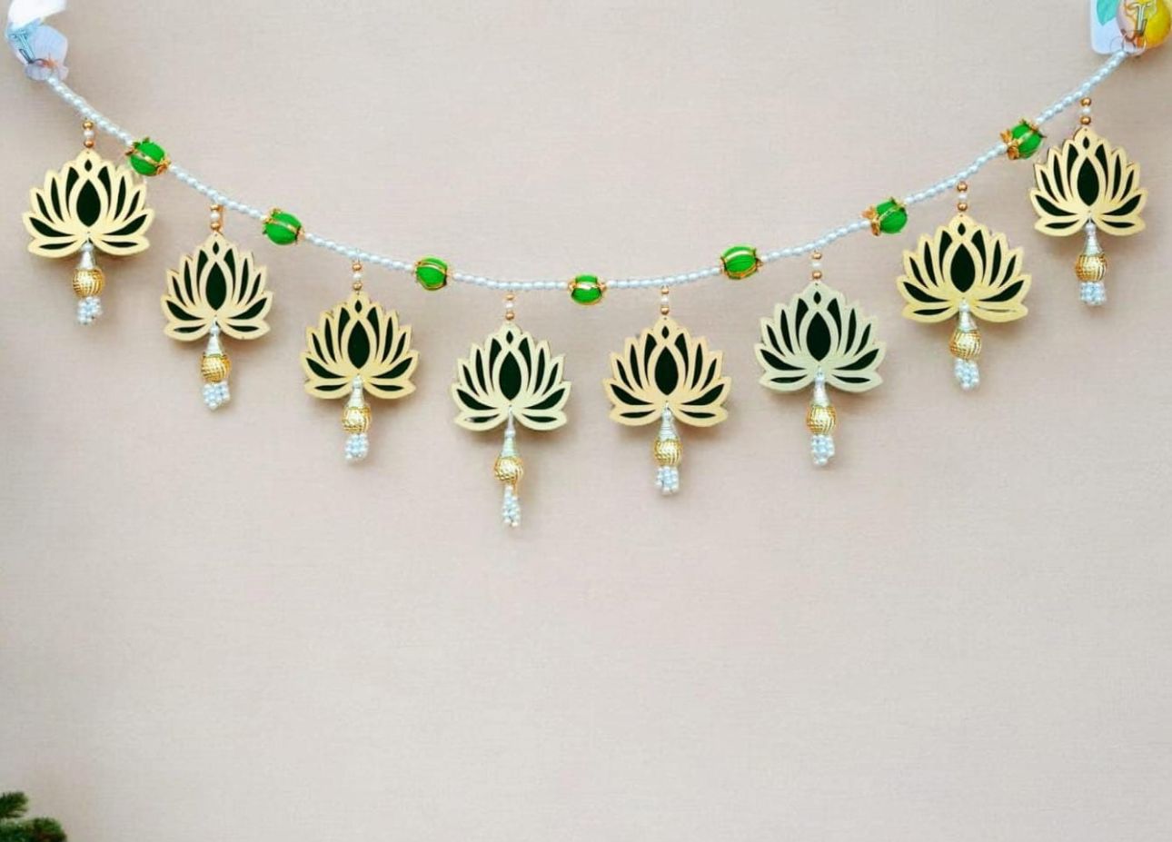 Pink Lotus Toran for Door Hanging Bandhanwar for Home Decor in Munich