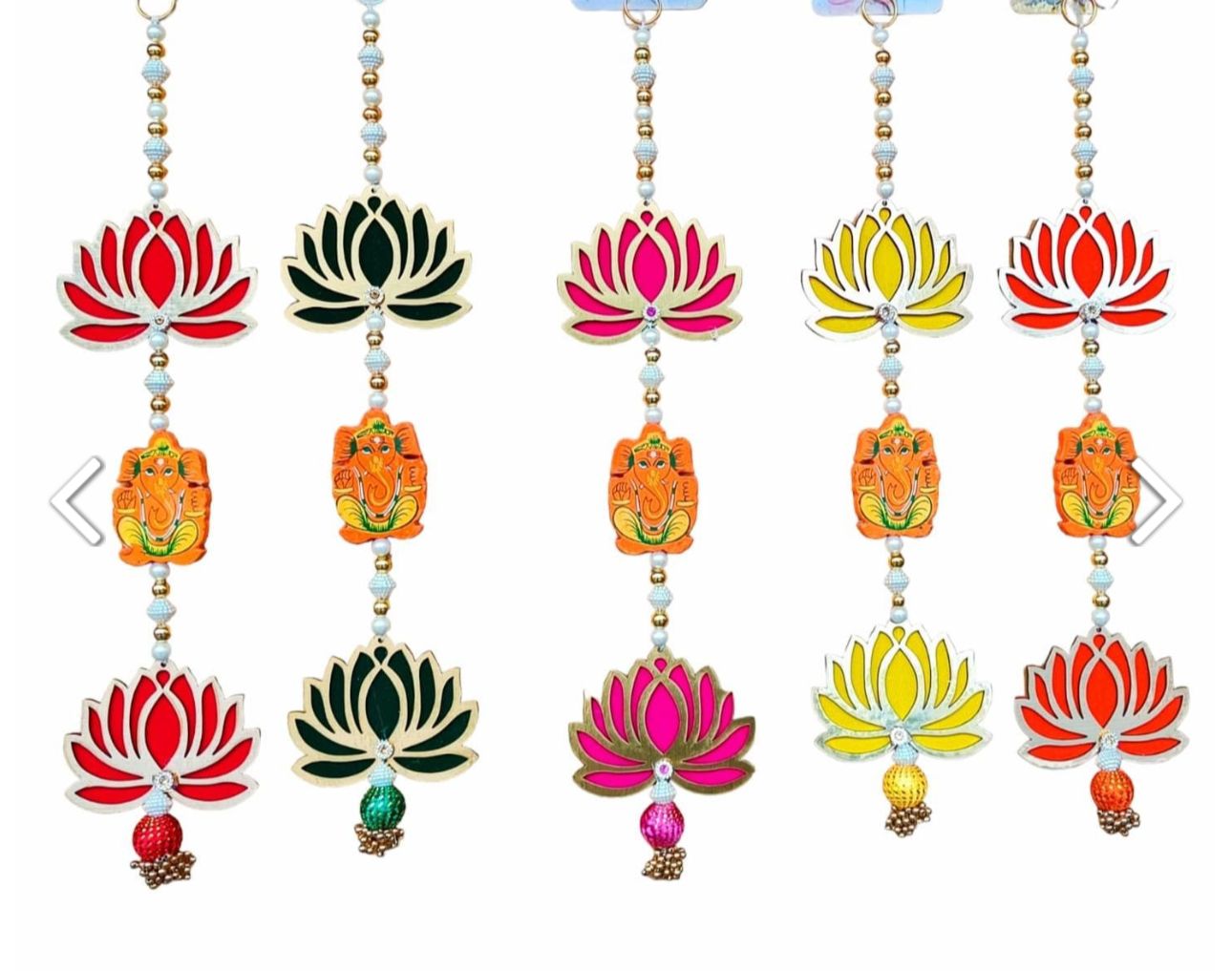 Wooden Ganesh Ji Lotus Hanging in Munich