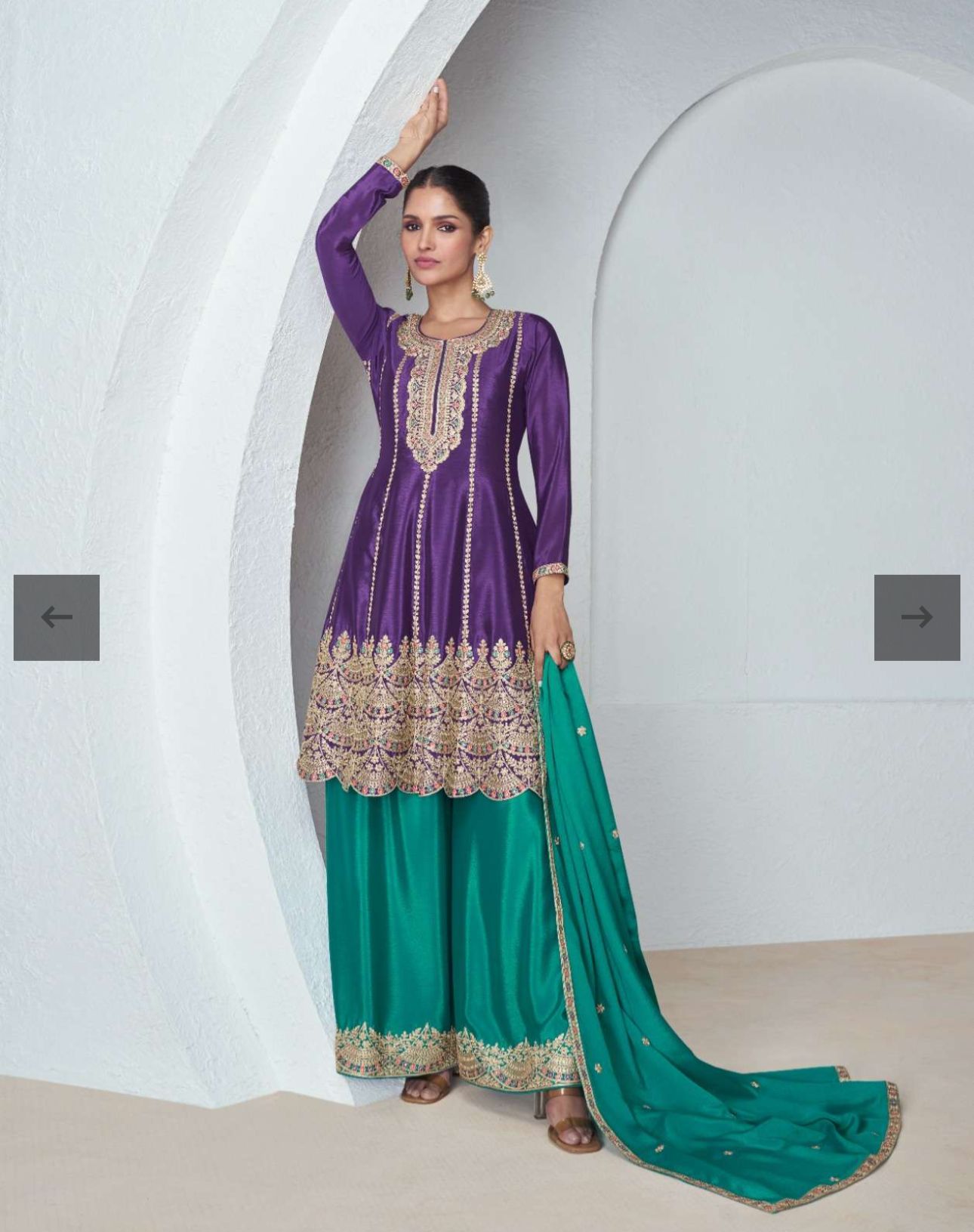 Heavy Embroidered Short Umbrella Suit Set in Munich
