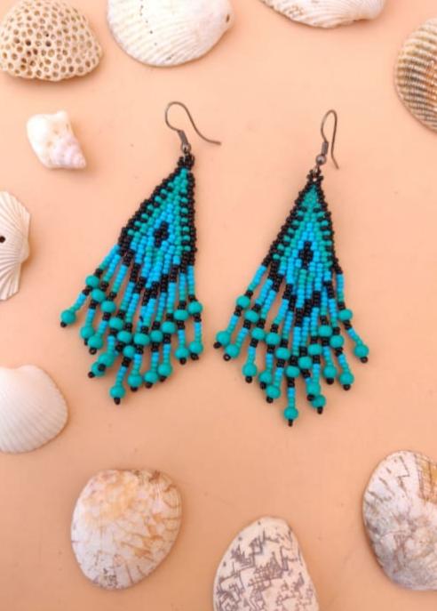 Designer Handcrafted Beaded Embroidery Earring in Germany