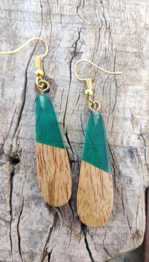 Wooden Resin Dangler Earring in Germany