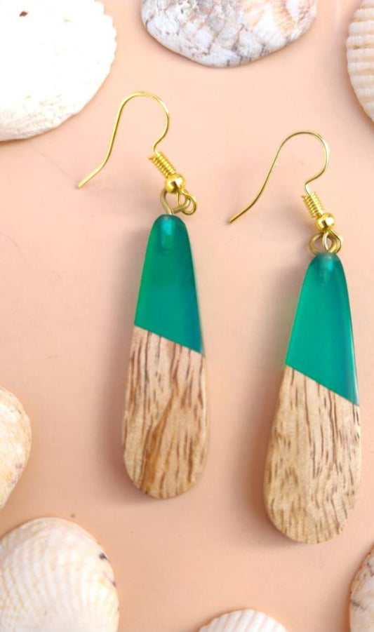 Wooden Resin Dangler Earring in Germany