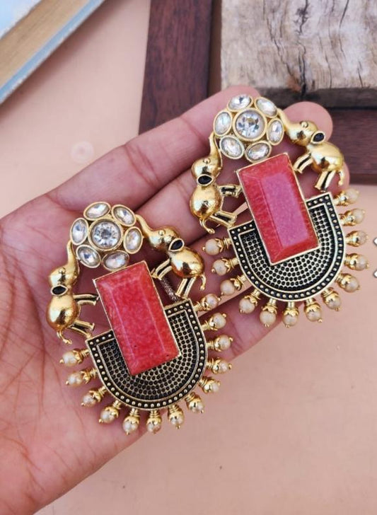 Antique Stone Studs Earrings in Germany