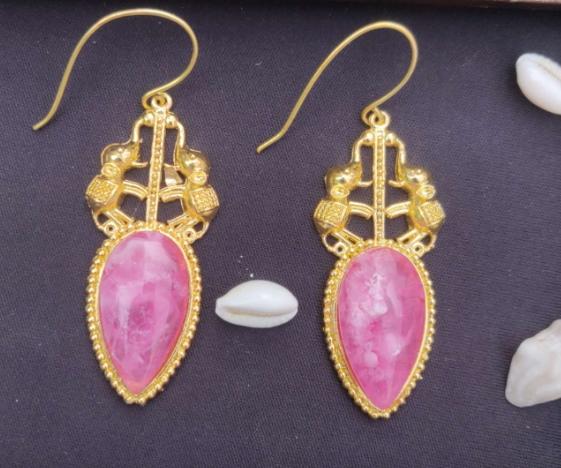 Premium Quality German Silver Designer Partywear Drop Shape Elephant Stud Dangler Earring in Berlin