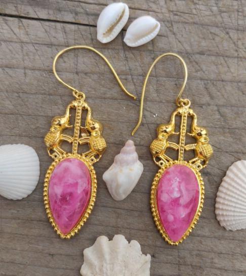 Premium Quality German Silver Designer Partywear Drop Shape Elephant Stud Dangler Earring in Berlin