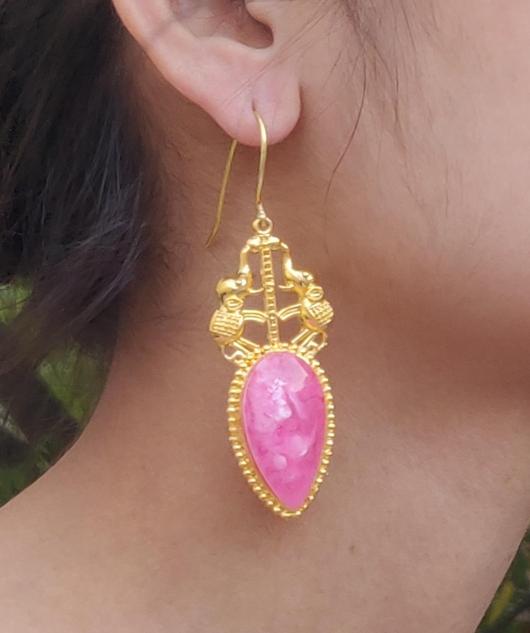 Premium Quality German Silver Designer Partywear Drop Shape Elephant Stud Dangler Earring in Berlin