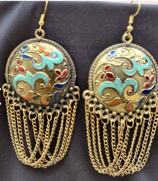 Oxidised Multicolored Earrings in Berlin