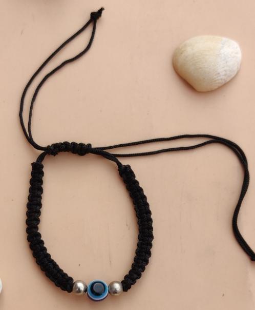 Handmade Nazariya Evil Eye Black metal Thread Bracelet in Munich