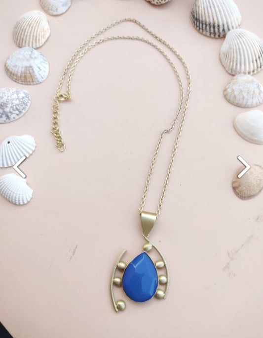 Blue Sapphire Stone Pendant Adjustable For Women in Germany