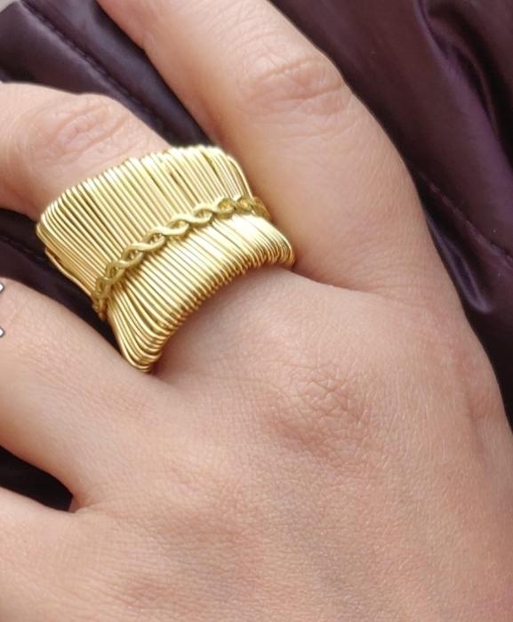 Gold-Plated Adjustable Finger Ring in Berlin