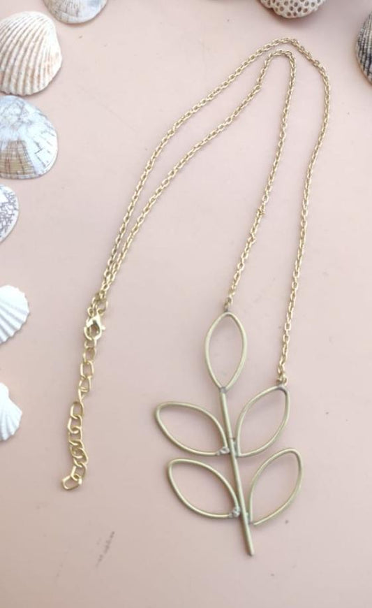 Gold Plated Long Chain Brass Handmade Necklace in Berlin