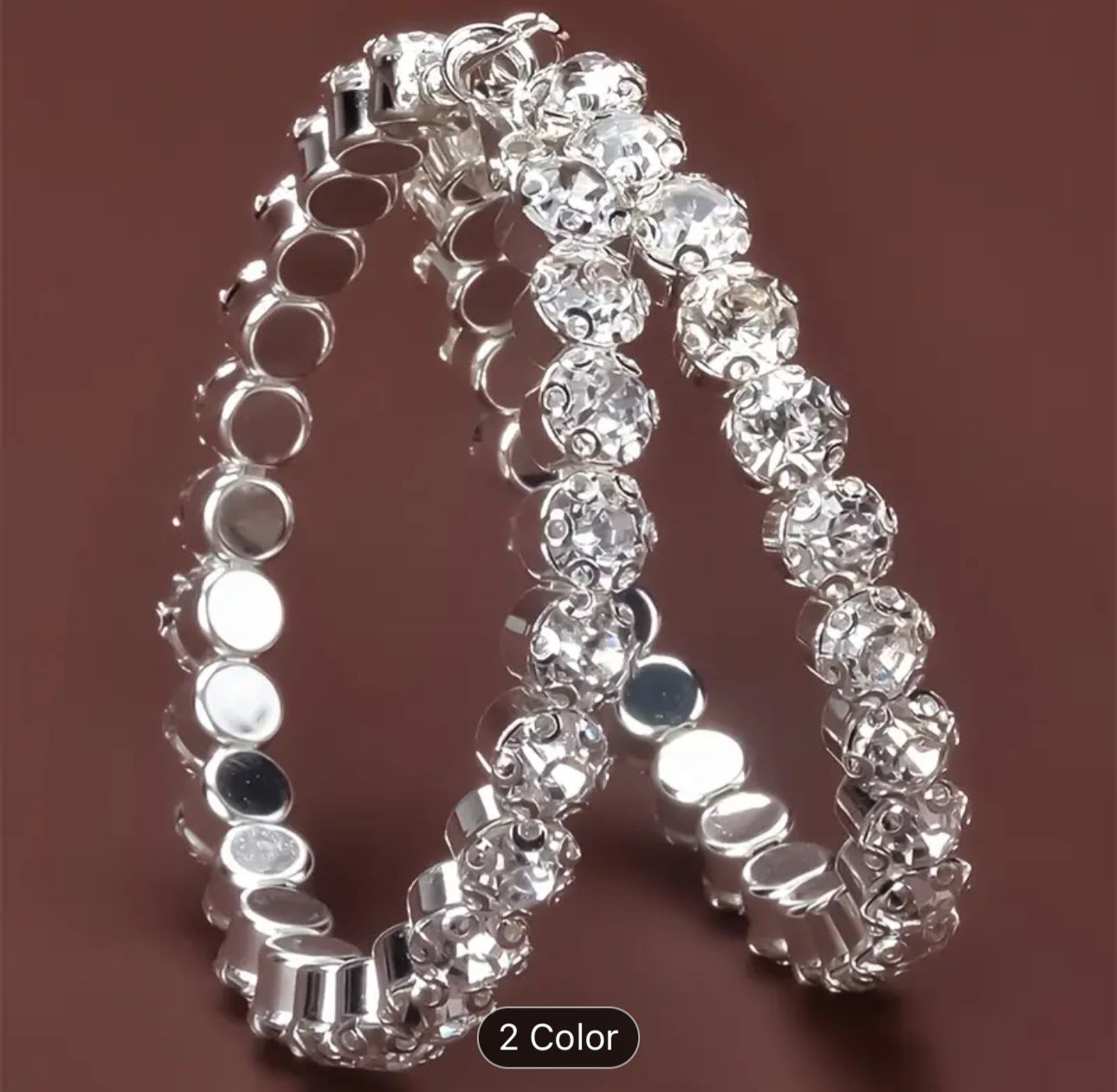 Trendy Design Hoop Earrings Silver in Berlin
