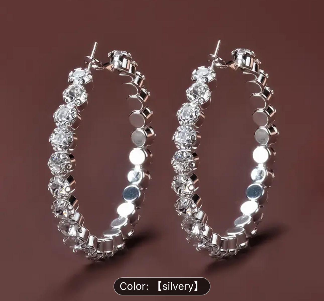 Trendy Design Hoop Earrings Silver in Berlin