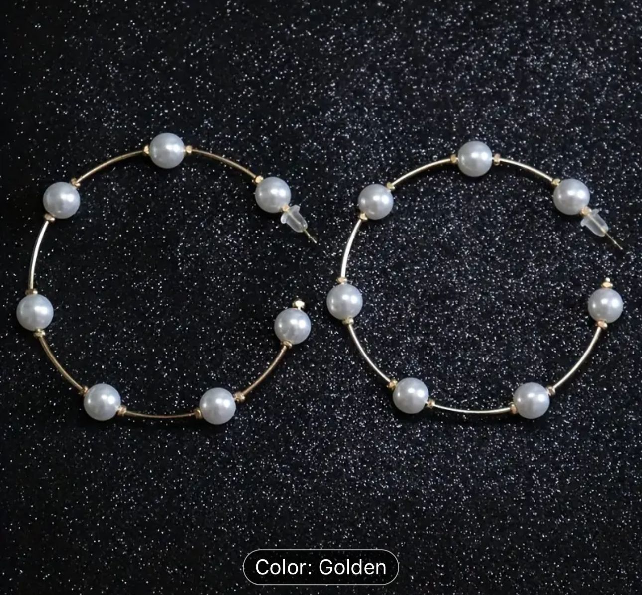 Pearl Hoop Earrings Big Circle Pearls Earrings in Berlin