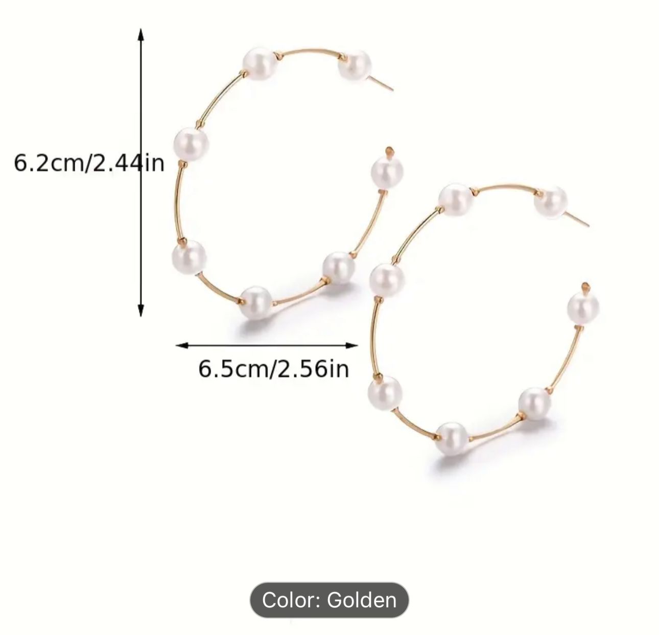 Pearl Hoop Earrings Big Circle Pearls Earrings in Berlin
