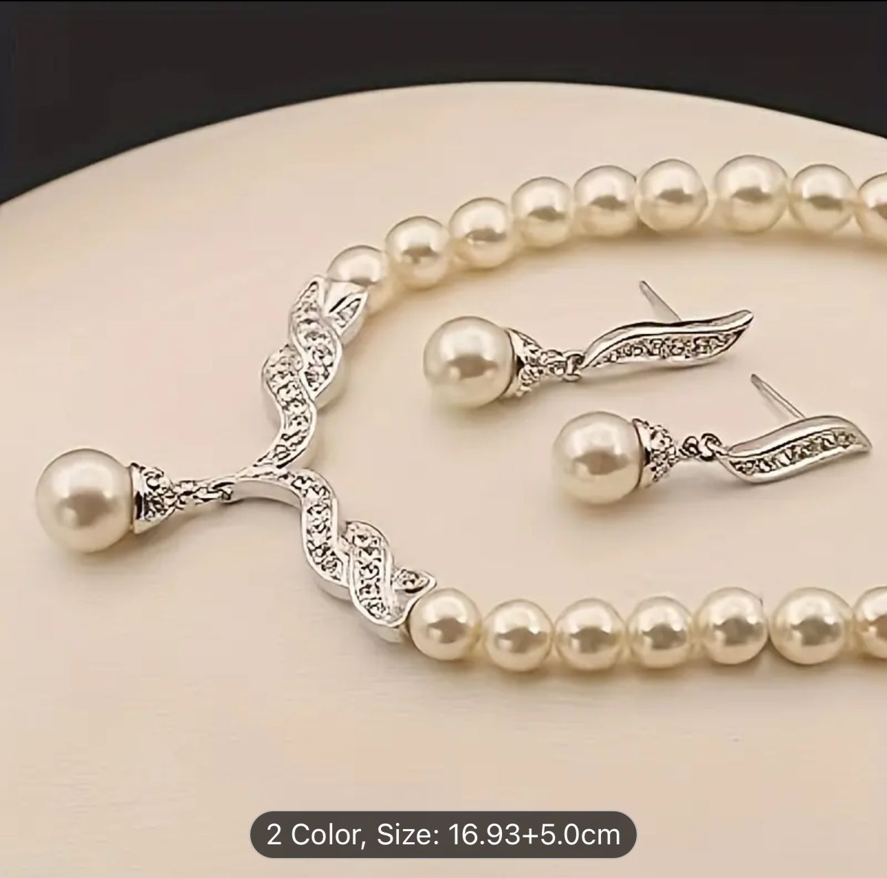 Latest Stylish Design Fancy Pearl Necklace with Earrings