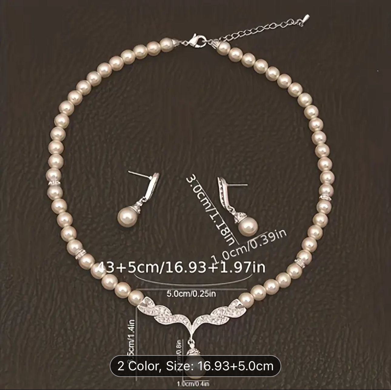Latest Stylish Design Fancy Pearl Necklace with Earrings