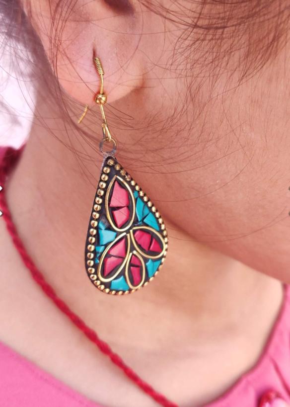 Tibetan Style Dangle Hook Earrings in Berlin