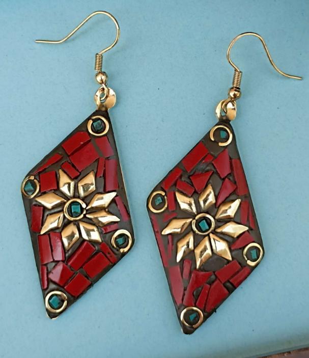 Charming Premium Quality Tibetan Laq Earrings in Munich