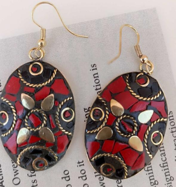 Charming Premium Quality Tibetan Laq Earrings in Germany