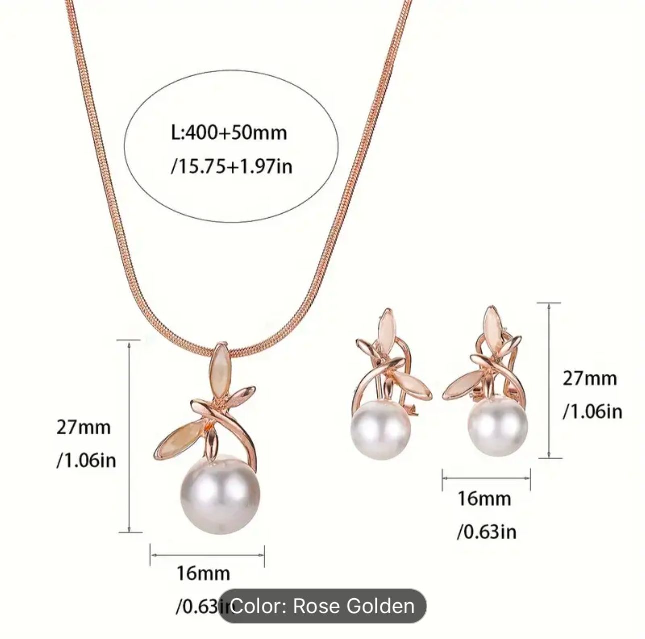 Pearl Necklace Earrings Set in Germany