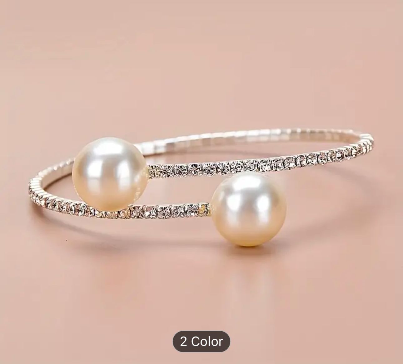 Trendy Rhinestone Silver Plated Pearl Bracelets in Munich
