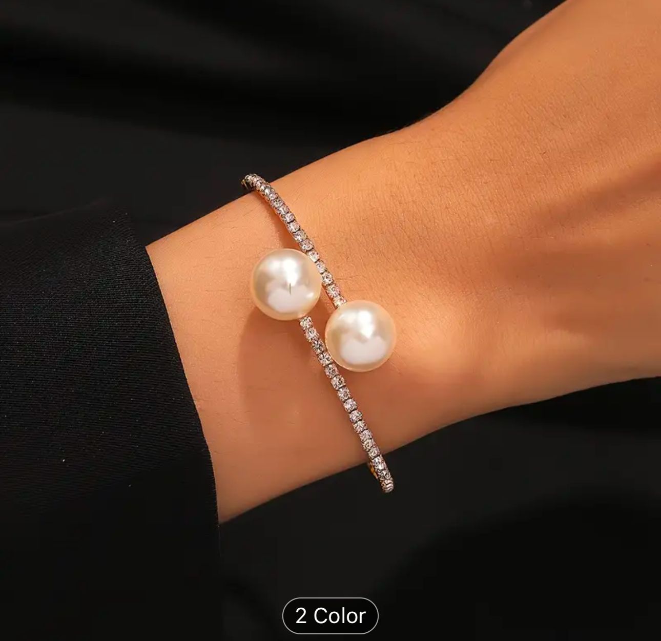 Trendy Rhinestone Gold Plated Pearl Bracelets in Berlin