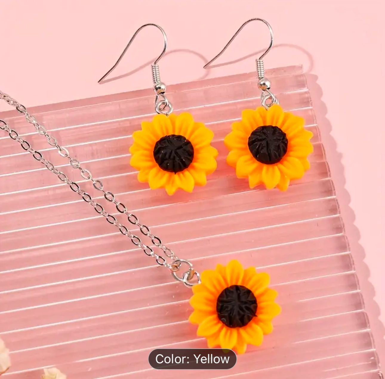 Sunflower Earring and chain Sunshine Women Jewelry in Munich