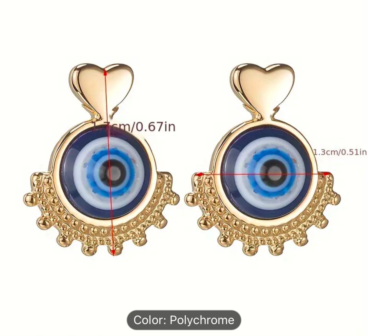 Blue Evil Eye Earrings in Germany