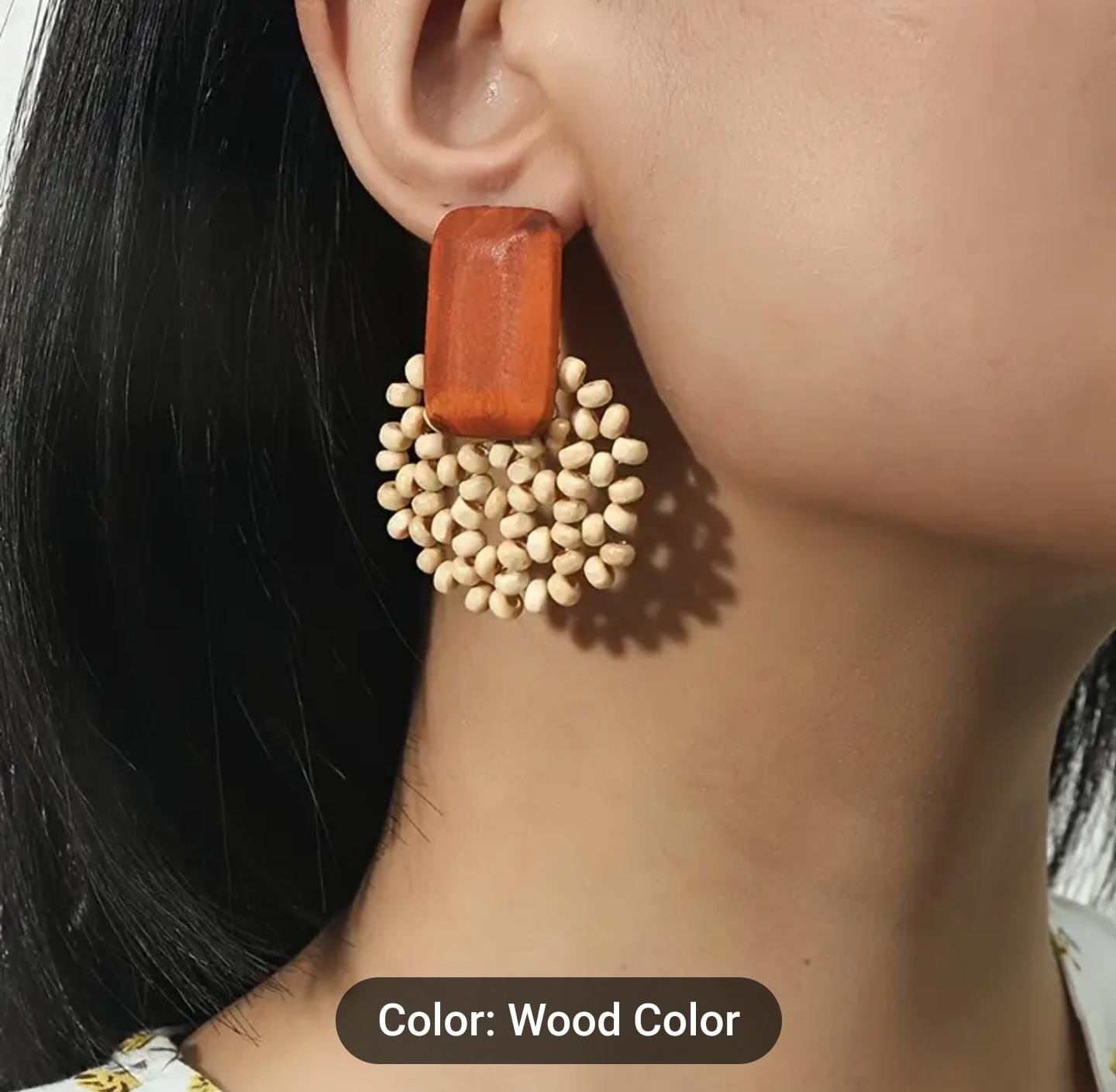 WOOD AND RATTAN SEED EARRINGS IN GERMANY