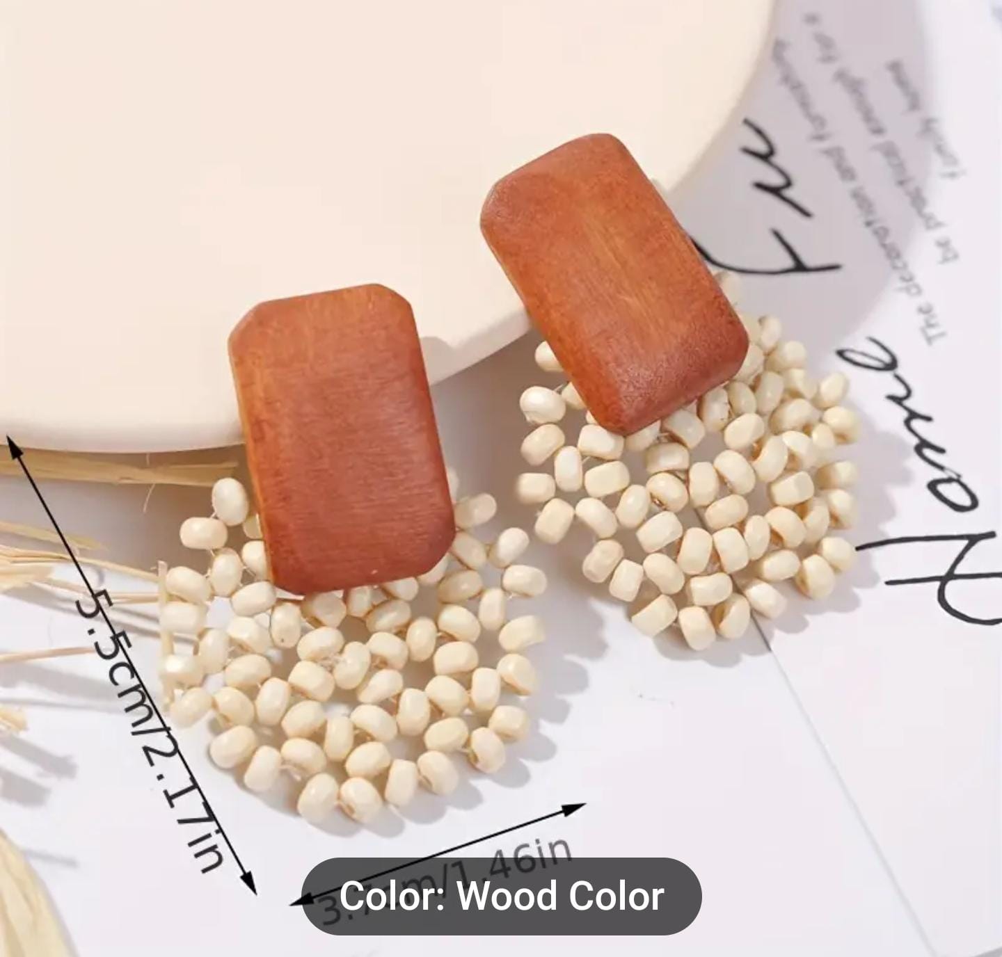WOOD AND RATTAN SEED EARRINGS IN GERMANY