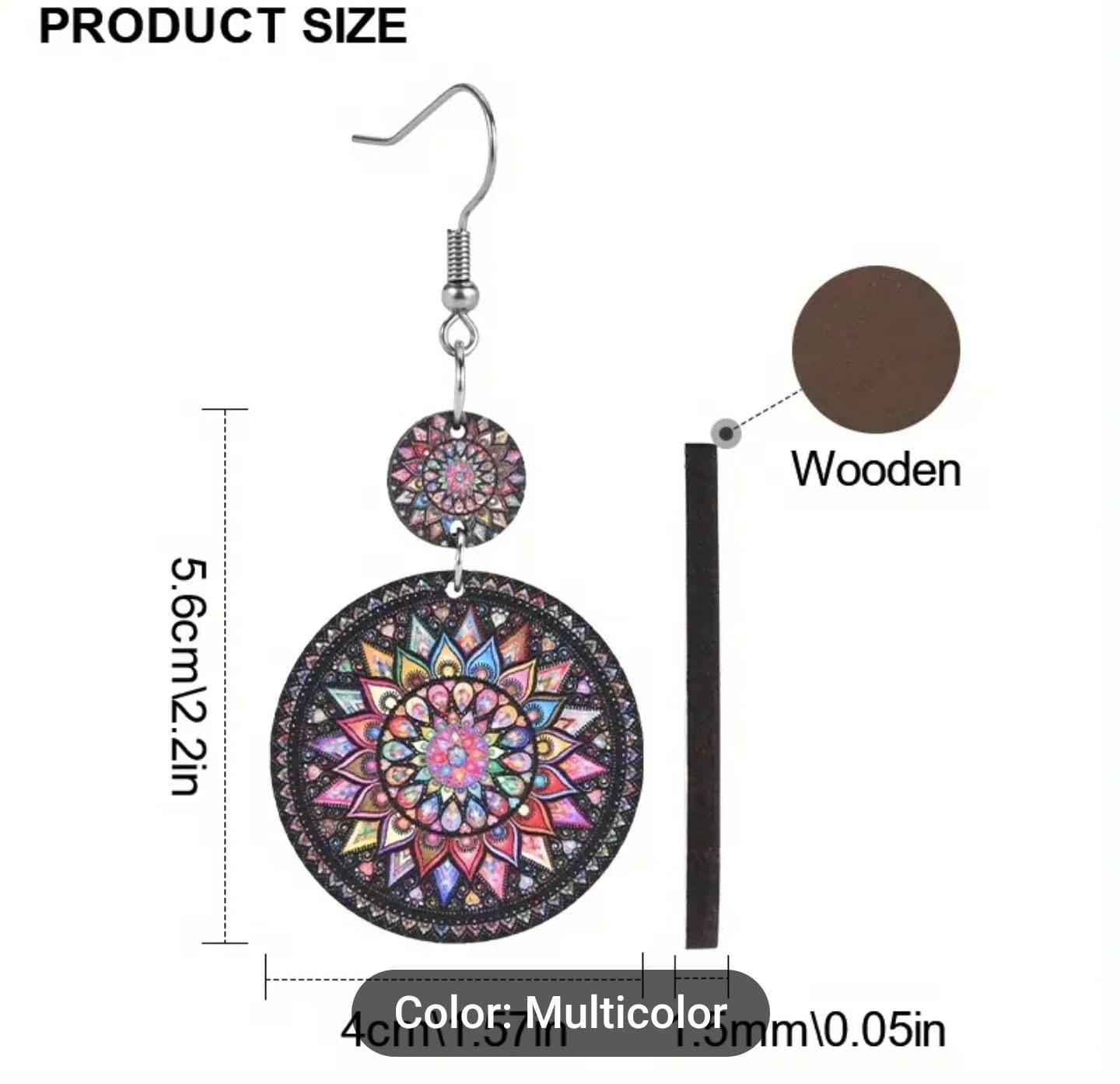 Wooden Multicolor Earrings in Germany