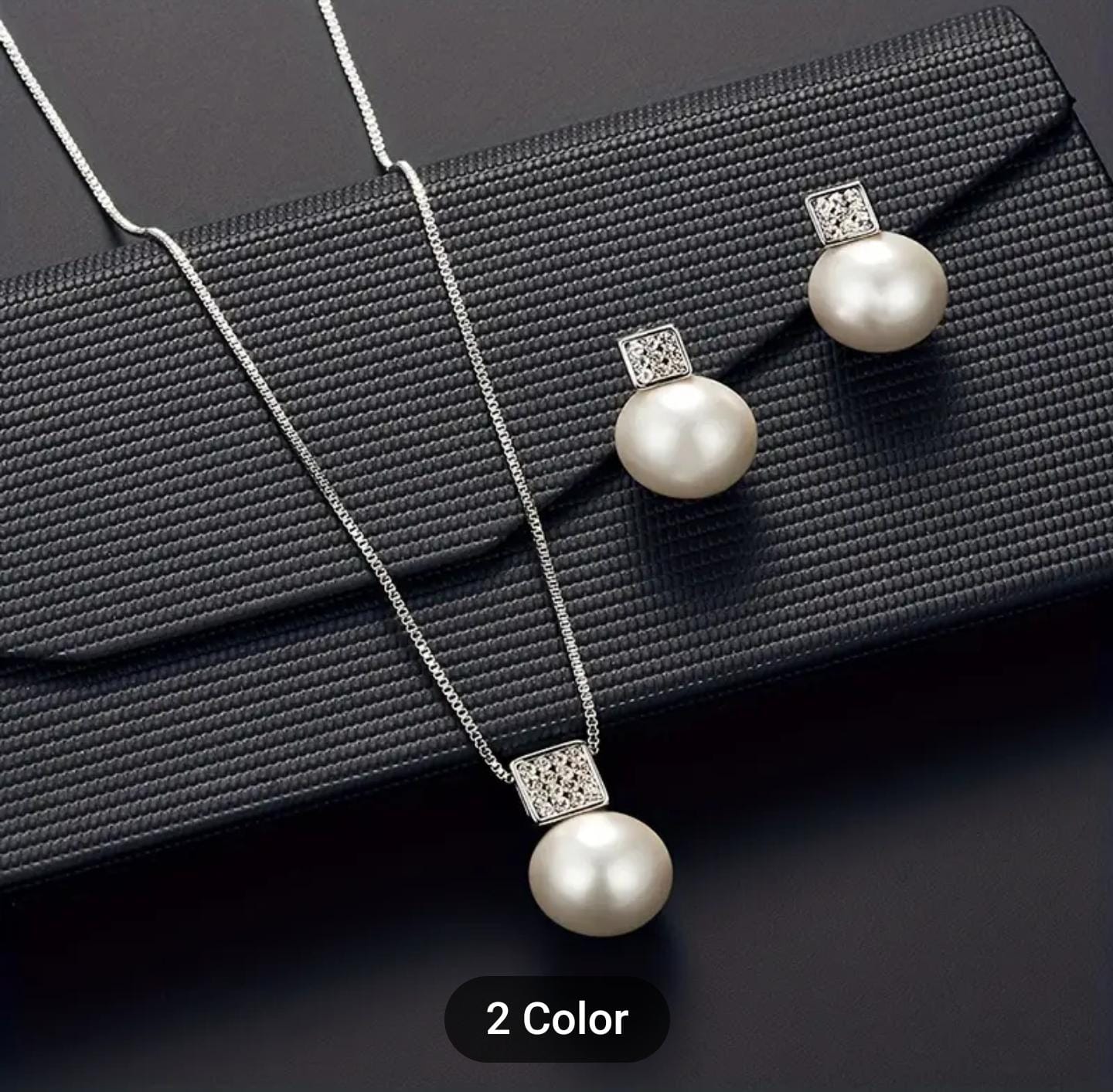 Women Elegant Imitation Pearl Necklace Earrings in Germany