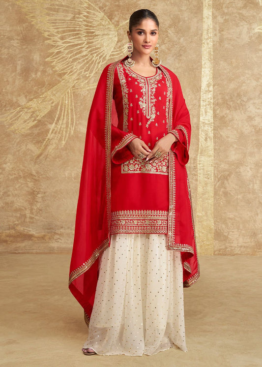 Embroidered Chinon Silk Pakistani Suit in Berlin