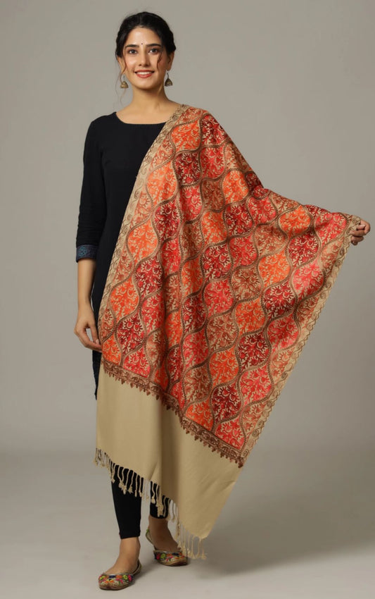 Trendy Acrylic, Wool Embroidered Women Shawl in Berlin