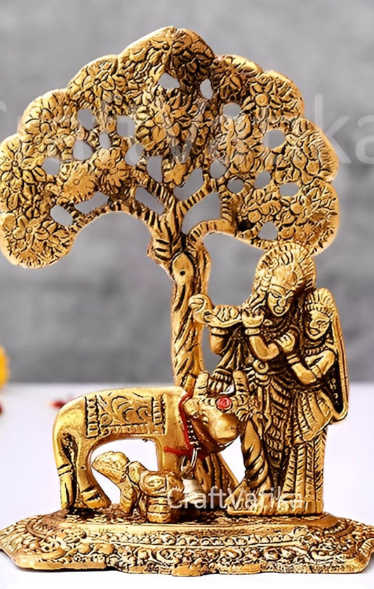 Gold-Toned & Black Metal Religious Idol Showpiece in Germany