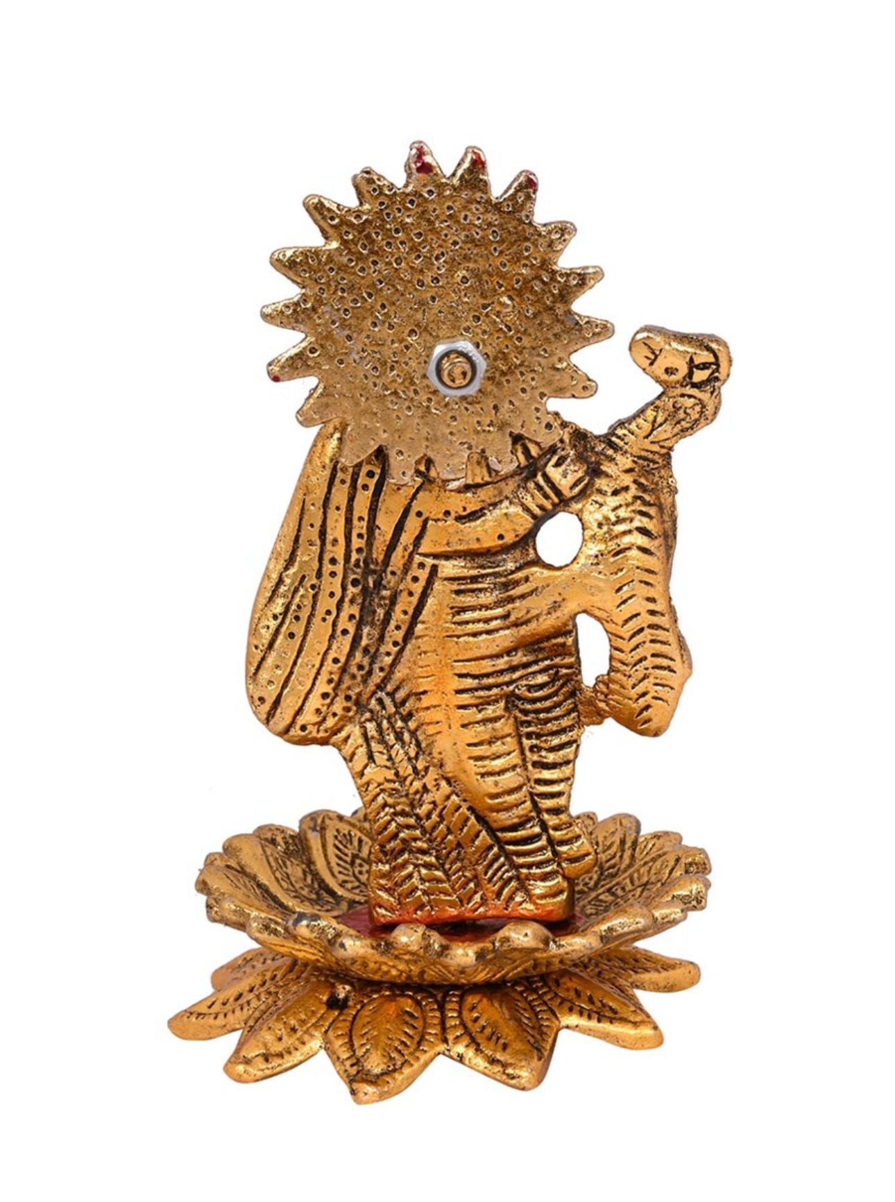 Gold-Toned Metal Radha Krishna Murti Statue Showpiece in Germany