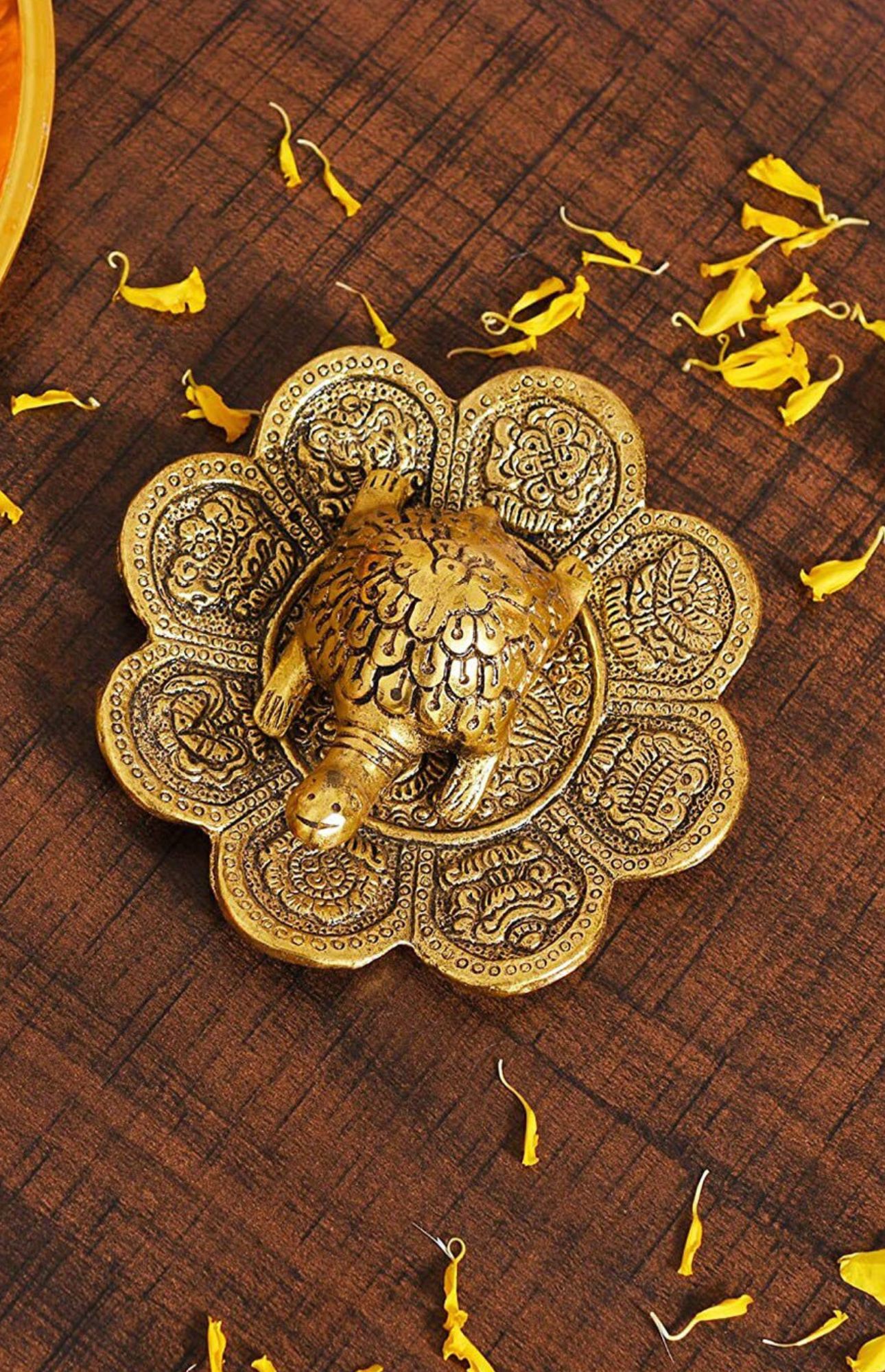 Gold-Toned Tortoise Fengshui Showpiece in Germany