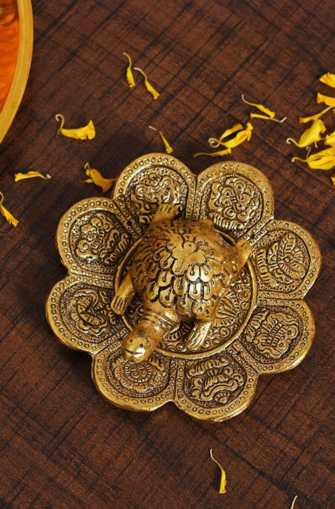 Gold-Toned Tortoise Fengshui Showpiece in Germany