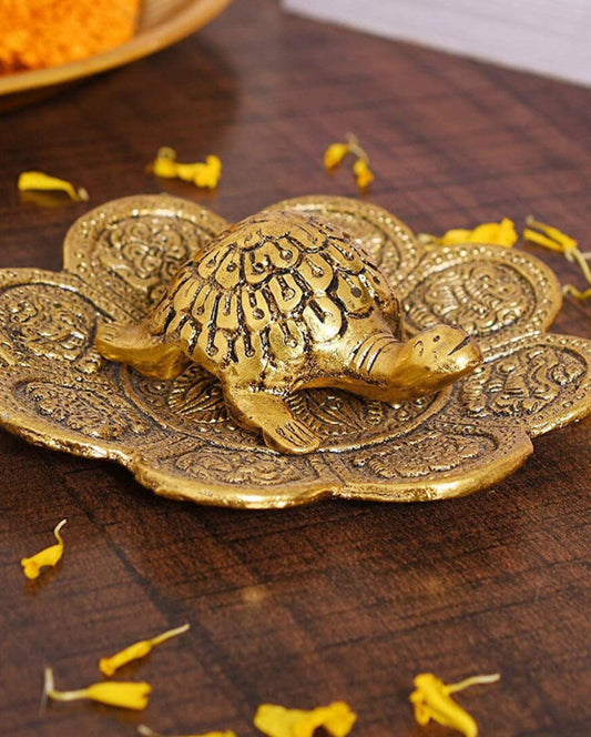 Gold-Toned Tortoise Fengshui Showpiece in Germany