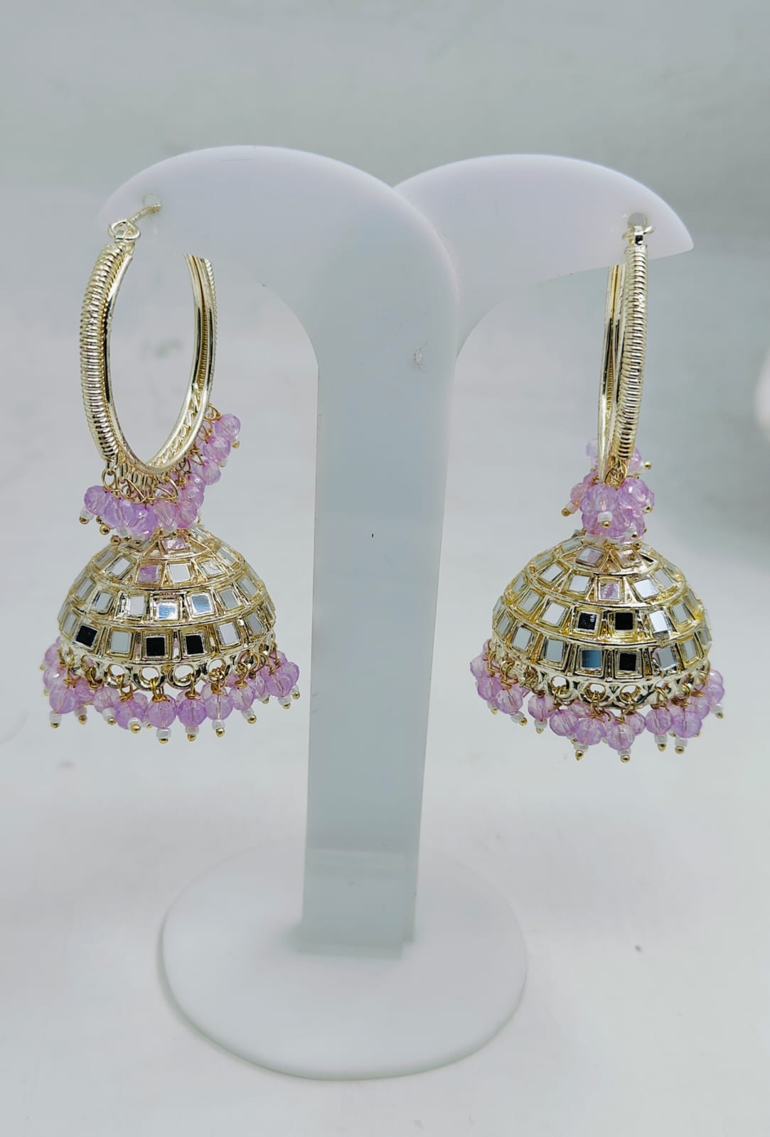 Beaded  Textured Round Shaped Jhumkas Earrings for Women in Germany