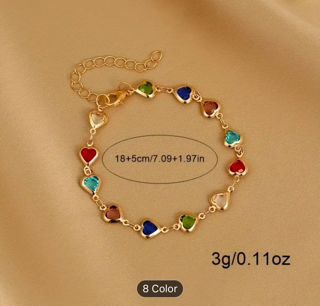 Heart Shape Colored Stone Bracelets Women Jewelry in Munich