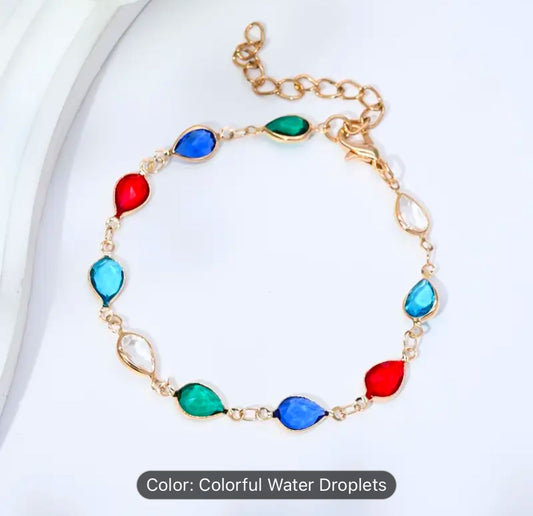 Simple Rainbow colour Bracelet chain for women and girls in Germany